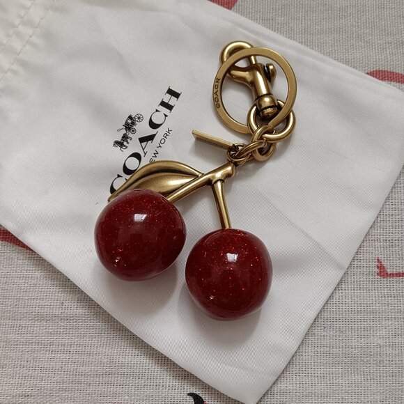 Coach Keychain Cherry Red - Picture 1 of 5